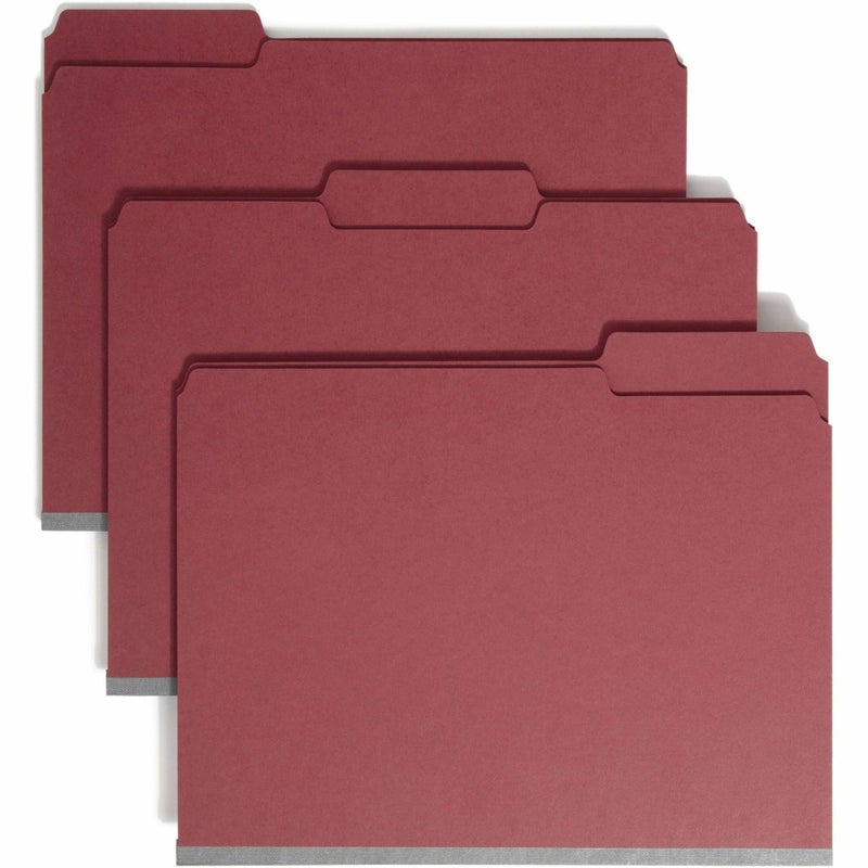 Smead Pressboard Fastener File Folder with SafeSHIELD Fasteners, 2 Fasteners, 1/3-Cut Tab, 2" Expansion, Letter Size, Bright Red, 25 per Box (14936) - Image 5